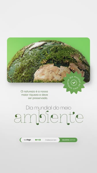 05 DE JUNHO - DIA MUNDIAL DO MEIO AMBIENTE SOCIAL MEDIA PSD EDITÁVEL