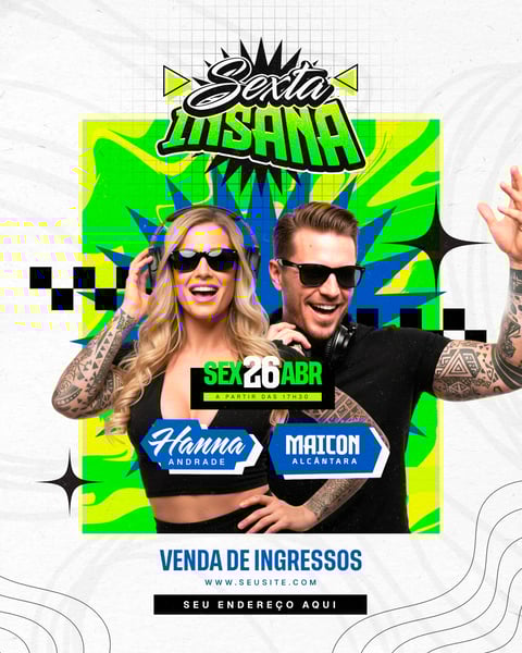 FLYER ARTISTAS E EVENTOS SEXTA INSANA