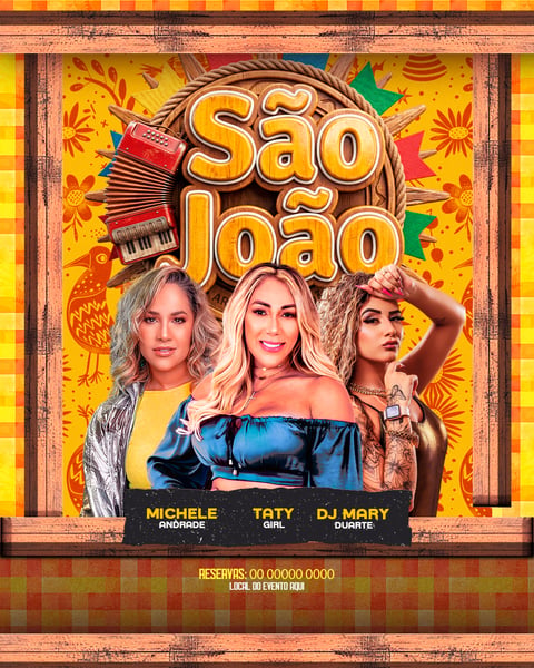 FLYER PARA EVENTOS SÃO JOÃO DELAS FEED