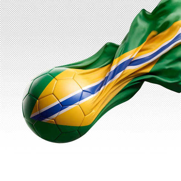 Bandeira do brasil com bola
