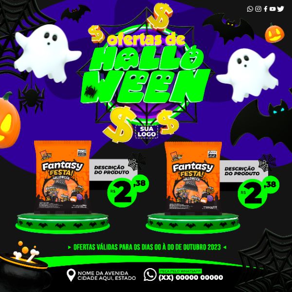 Social Media Ofertas de Halloween FEED