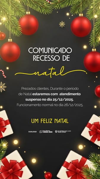 COMUNICADO DE NATAL AVISO DE RECESSO NATALINO 05