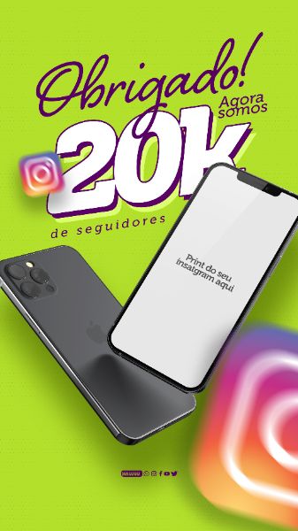 STORY - 20K DE SEGUIDORES NO INSTAGRAM