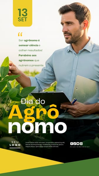 DIA DO AGRÔNOMO 13 DE SETEMBRO SOCIAL MEDIA PSD EDITÁVEL STORY 3