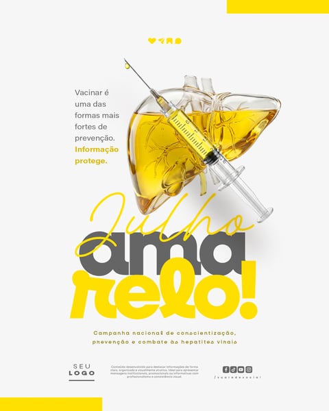 JULHO AMARELO CAMPANHA DE PREVENÇÃO E COMBATE ÀS HEPATITES VIRAIS SOCIAL MEDIA PSD EDITÁVEL 4