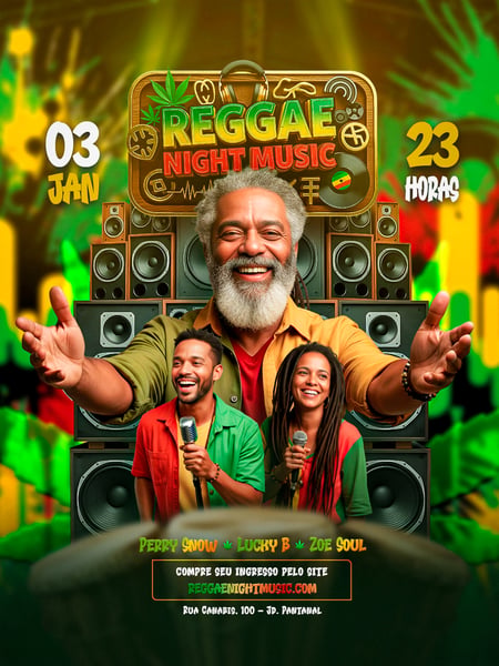 FLYER DE EVENTO REGGAE