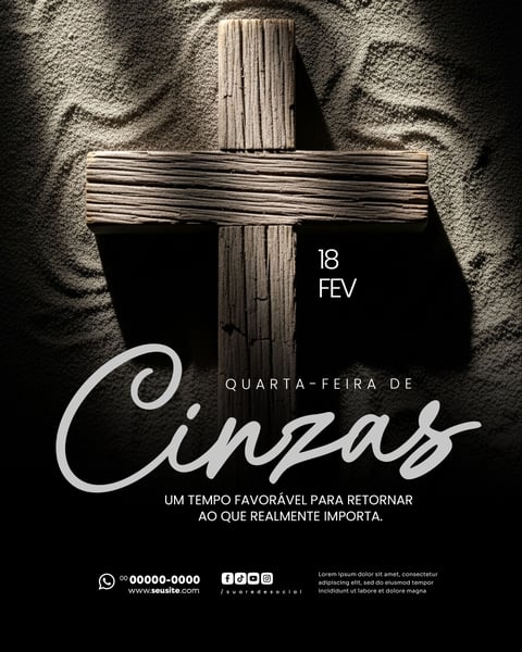 QUARTA FEIRA DE CINZAS SOCIAL MEDIA PSD EDITÁVEL 002