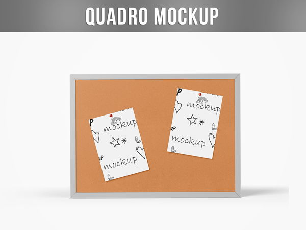 QUADRO DE AVISOS MOCKUP RECADO ESCREVER IMPORTANTE ANOTAÇÕES PAPEL ANOTAR PSD