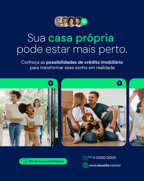 CRÉDITO IMOBILIÁRIO SOCIAL MEDIA SUA CASA PSD EDITÁVEL