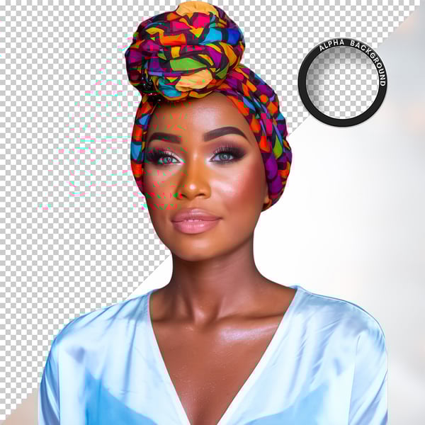 MULHER NEGRA AFRO ELEMENTO PSD PNG