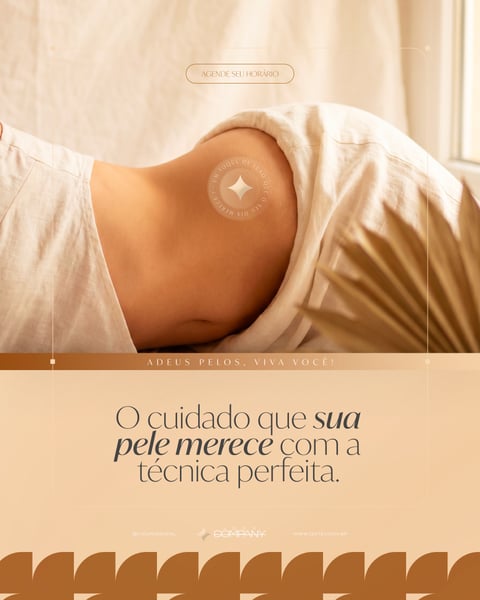 CLÍNICA DE ESTÉTICA DEPILAÇÃO BELEZA AUTOCUIDADO SOCIAL MEDIA PSD EDITÁVEL 1