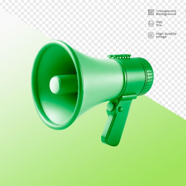 ELEMENTO PARA COMPOSIÇÃO MEGAFONE VERDE