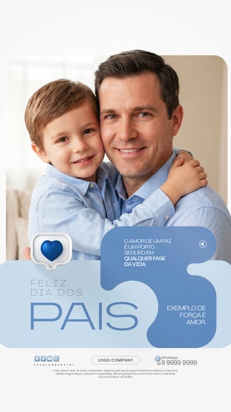 DIA DOS PAIS AMOR DE PAI SOCIAL MEDIA PSD EDITÁVEL 1 STORY