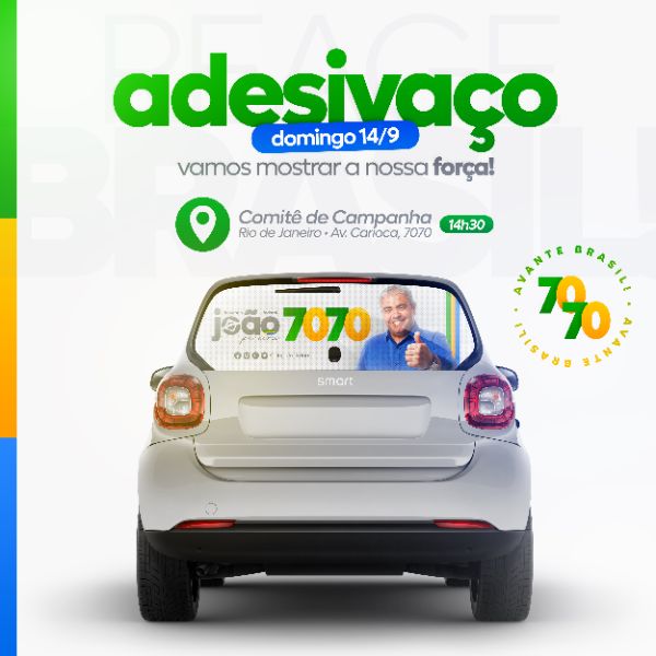 TEMPLATE CAMPANHA POLÍTICA BRASIL ADESIVAÇO POST INSTAGRAM
