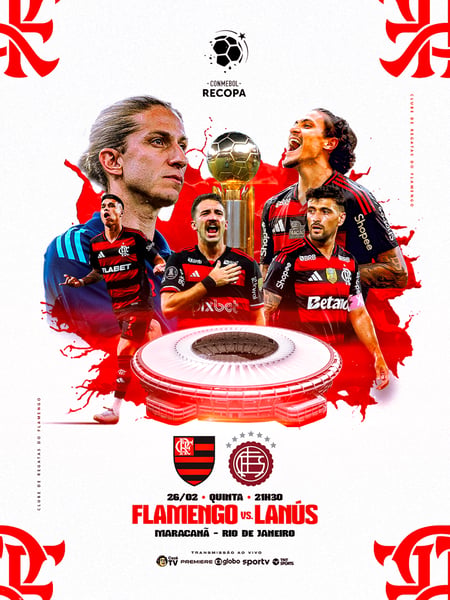 RECOPA SUL AMERICANA FUTEBOL LANÚS X FLAMENGO FUTEBOL