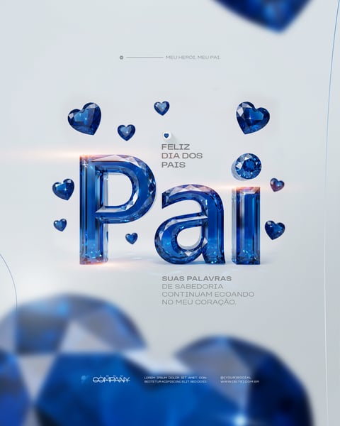 FELIZ DIA DOS PAIS MÊS DE AGOSTO PAI FLYER SOCIAL MEDIA PSD EDITÁVEL 2