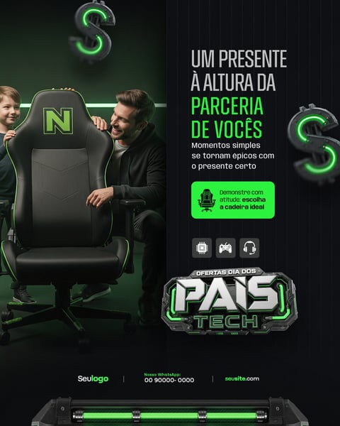 DIA DOS PAIS TECH  . SOCIAL MEDIA