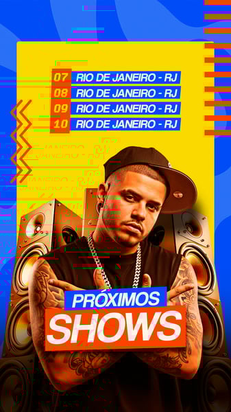 FLYER EVENTO PRÓXIMOS SHOWS AGENDA PSD STORY 108