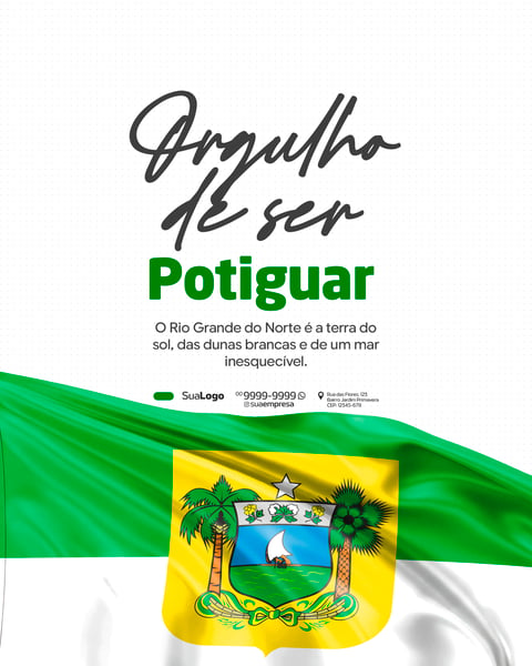 ORGULHO DE SER POTIGUAR SOCIAL MEDIA PSD EDITÁVEL