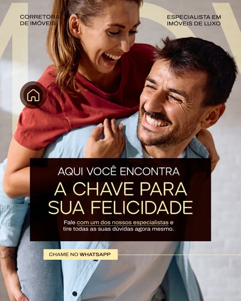 CORRETORA DE IMÓVEIS A CHAVE DA FELICIDADE SOCIAL MEDIA PSD EDITÁVEL