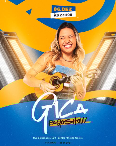 FLYER EVENTO - PAGODE SAMBA GICA - SHOW - BAILE - FESTA