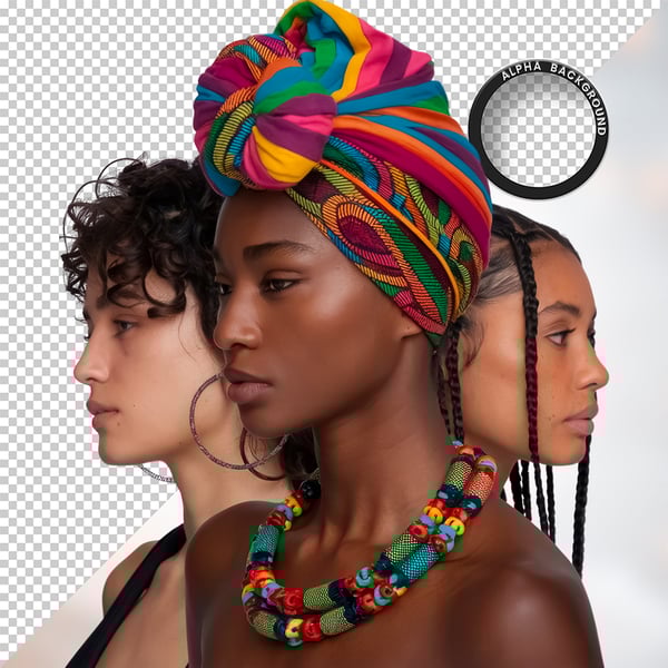 MULHER NEGRA AFRO ELEMENTO PSD PNG