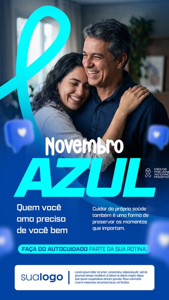 NOVEMBRO AZUL MÊS DE COMBATE AO CÂNCER DE PRÓSTATA SOCIAL MEDIA STORIES PSD EDITÁVEL 4