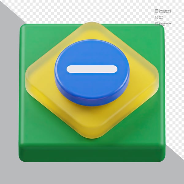 ELEMENTO 3D PARA COMPOSIÇÃO BRASIL PNG 003