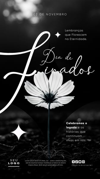 DIA DE FINADOS 02 DE NOVEMBRO STORY SOCIAL MEDIA PSD EDITÁVEL 1