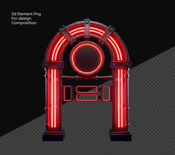 TÚNEL EM 3D COM NEON ELEMENTO 3D PARA COMPOSIÇÃO DE DESIGN PNG