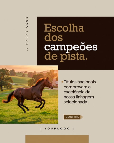 ESCOLHA DOS CAMPEÕES DE PISTA HARAS SOCIAL MEDIA PSD EDITÁVEL