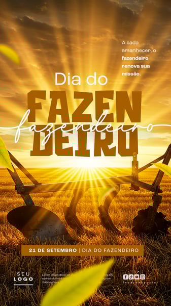 DIA DO FAZENDEIRO 21 DE SETEMBRO SOCIAL MEDIA PSD EDITÁVEL STORY 10