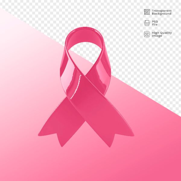 ELEMENTO 3D PARA COMPOSIÇÃO FITA ROSA LUTA CONTRA O CÂNCER