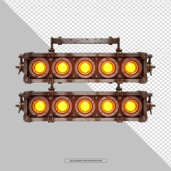ELEMENTO 3D PNG ESTRUTURA DE PALCO COM REFLETOR