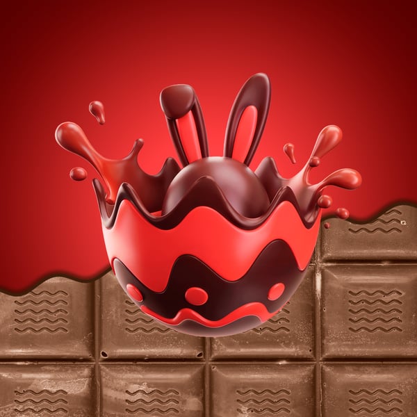 PCT ELEMENTO 3D OARA COMPOSIÇÃO DE ARTES DE PÁSCOA MODELO 45