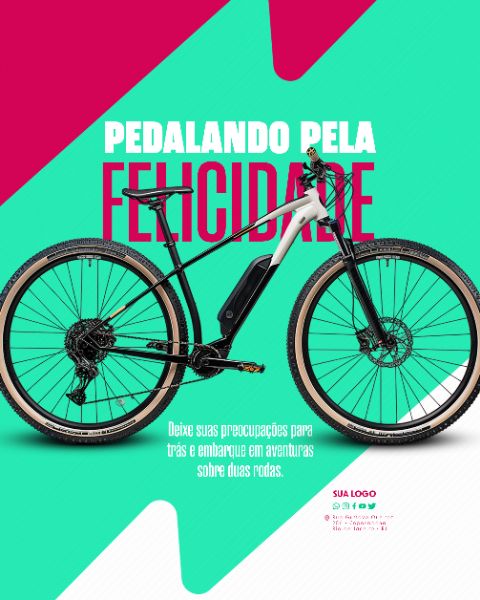 SOCIAL MEDIA - LOJA DE BICICLETA - PEDALANDO PELA FELICIDADE