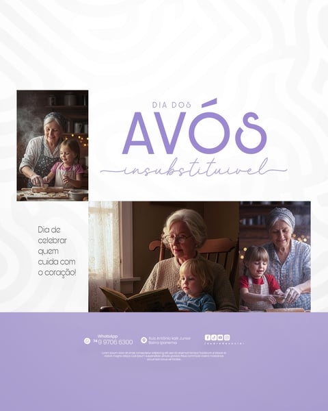 26 DE JULHO - DIA DOS AVÓS FLYER SOCIAL MEDIA PSD EDITÁVEL