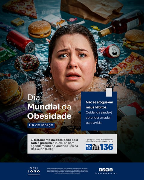 DIA MUNDIAL DA OBESIDADE 4 DE MARÇO SOCIAL MEDIA PSD EDITÁVEL 5
