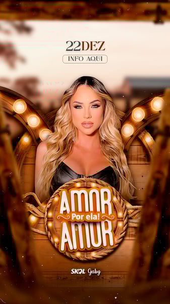 FLYER AMOR POR ELA GABI MARTINS STORY