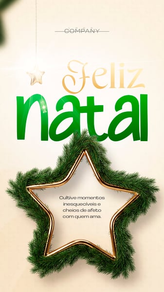 FELIZ NATAL BANNER DE ESTRELA SOCIAL MEDIA FLYER PSD EDITÁVEL STORY