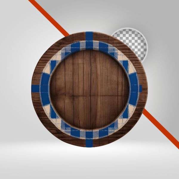 CÍRCULO DE MADEIRA PARA SÃO JOÃO, ELIPSE PRA TEXTO, ELEMENTO PNG, FUNDO TRANSPARENTE, TÁBUAS, VAQUEJADA, ARRAIÁ, 3D