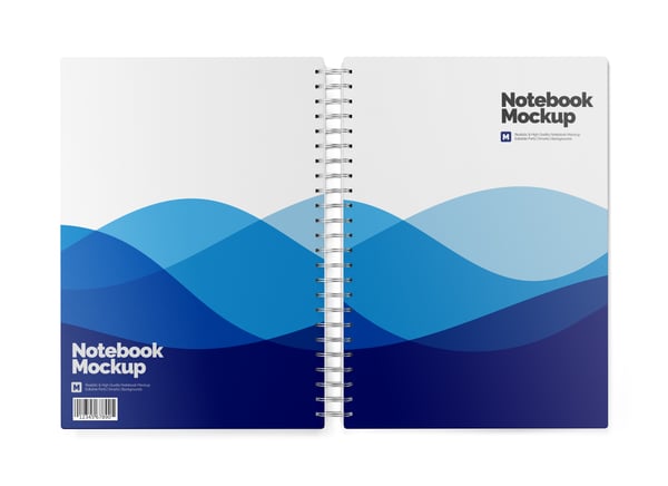 CADERNO PSD EDITÁVEL MOCKUP