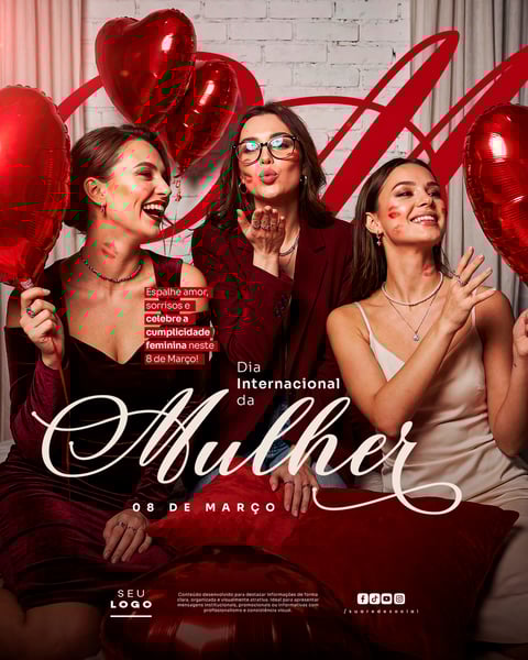 DIA INTERNACIONAL DA MULHER 08 DE MARÇO SOCIAL MEDIA PSD EDITÁVEL 5
