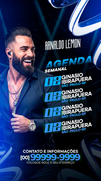 FLYER STORY AGENDAS SHOWS EVENTOS SOCIAL MEDIA PSD EDITÁVEL PRANCHETA 9