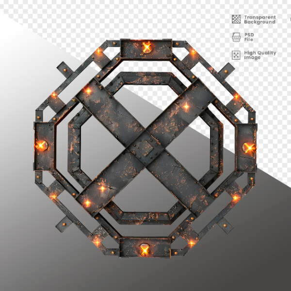 ELEMENTE DE FERRO COM LUZ - ELEMENTO 3D PARA COMPOSIÇÃO - IRON