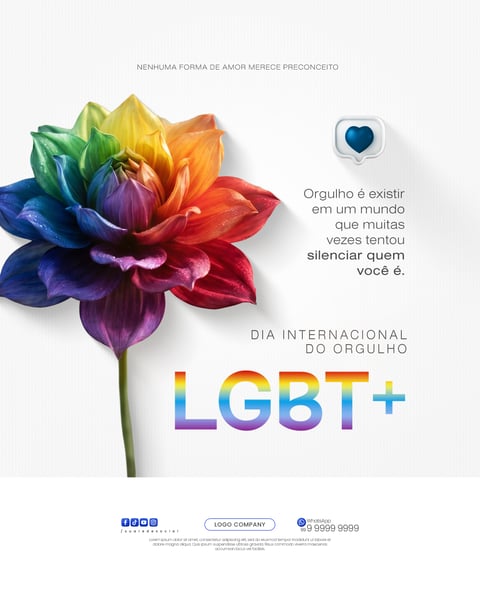 DIA INTERNACIONAL DO ORGULHO LGBT ARTE SOCIAL MEDIA PSD EDITÁVEL 1
