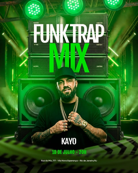 FLYER EVENTO DE SHOWS FUNK TRAP MIX FEED 242