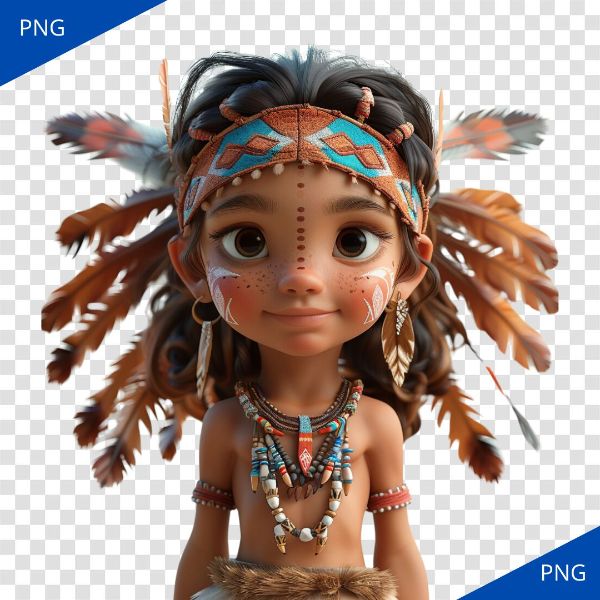 PERSONAGEM INDIO 3D - PNG