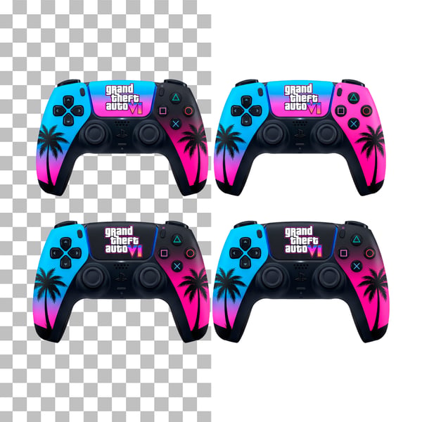 CONTROLES PS5 TEMA GTA 6 PSD EDITÁVEL