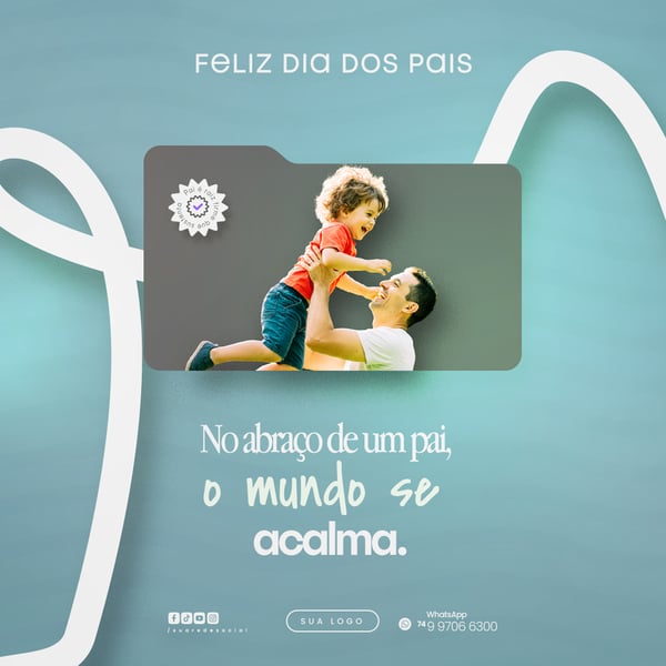 FELIZ DIA DOS PAIS FLYER SOCIAL MEDIA PSD EDITÁVEL